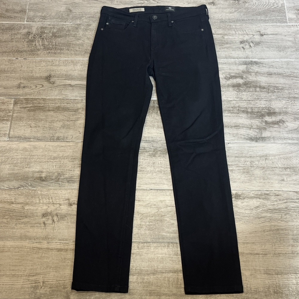 AG Adriano Goldschmied The Mid-Rise Stevie Pants Slim Straight Sz 26 R Black